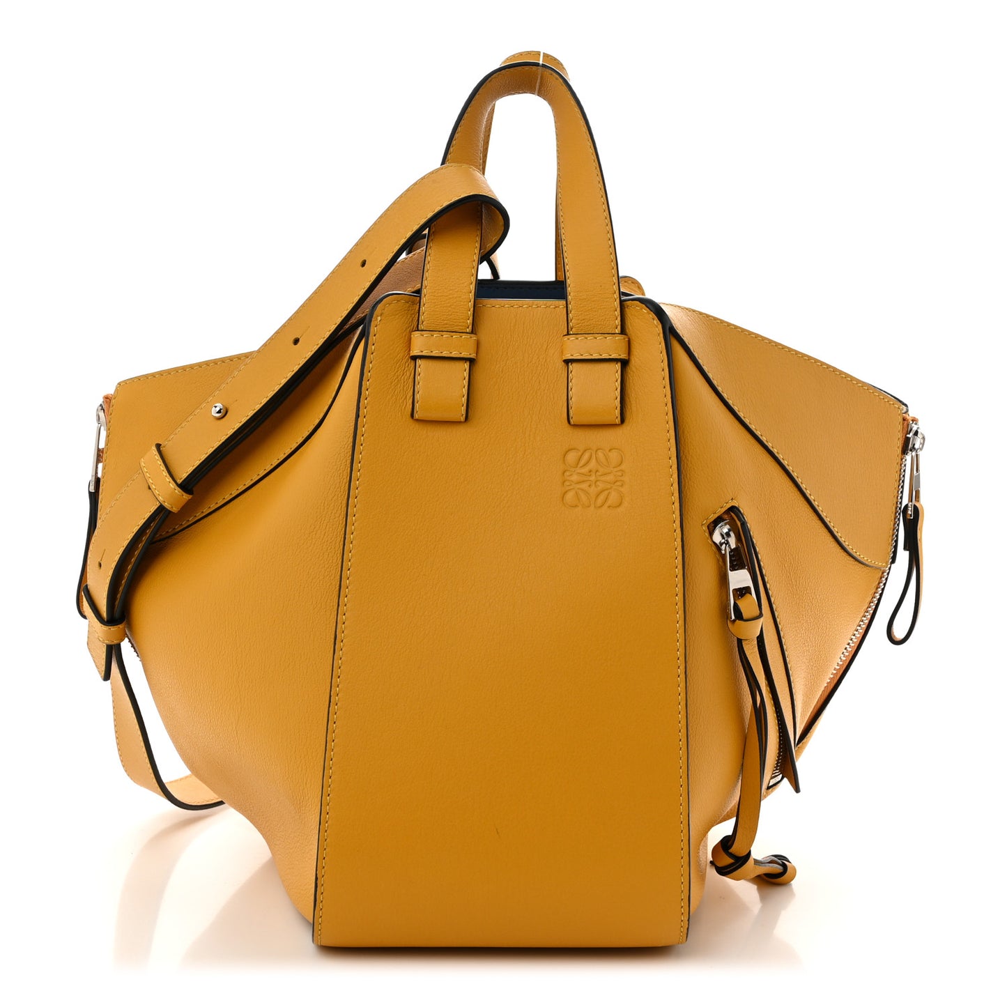Calfskin Small Hammock Shoulder Bag Yellow