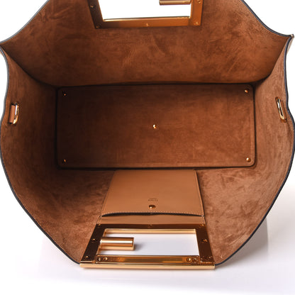 Fendi Vitello King Medium Fendi Way Tote Miele Scuro 4 of 12