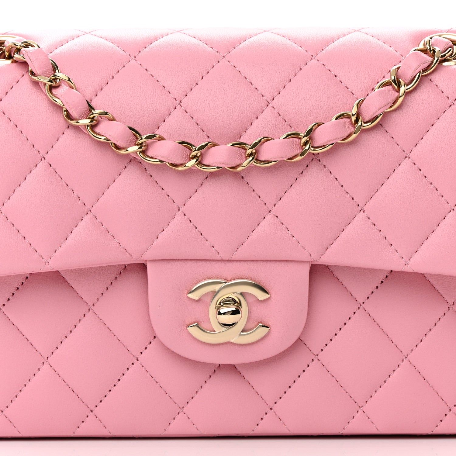 Chanel Lambskin Quilted Small Double Flap Pink 8 of 12