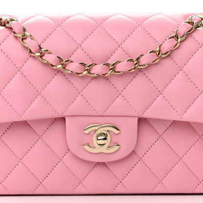 Chanel Lambskin Quilted Small Double Flap Pink 8 of 12