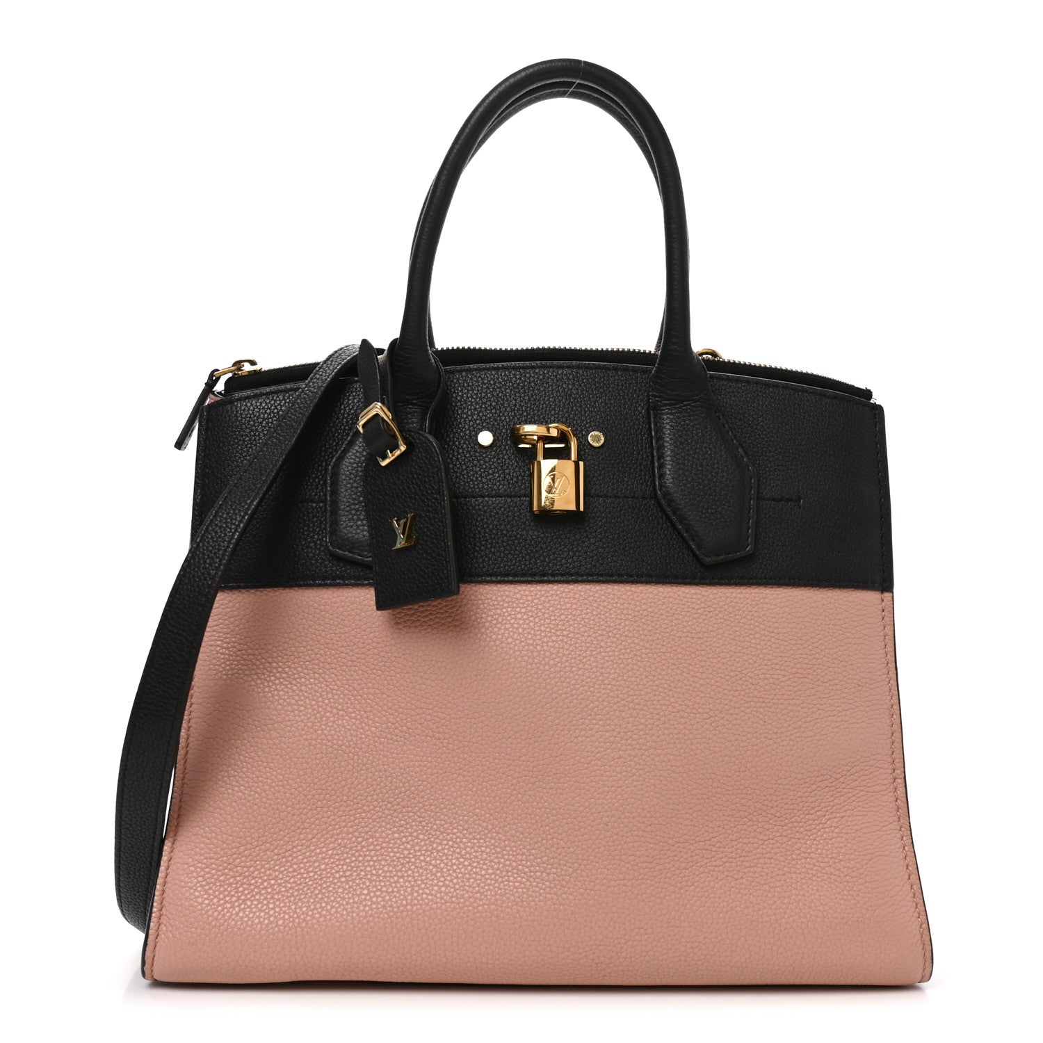 Louis Vuitton Taurillon City Steamer MM Magnolia Pink Black 1 of 9