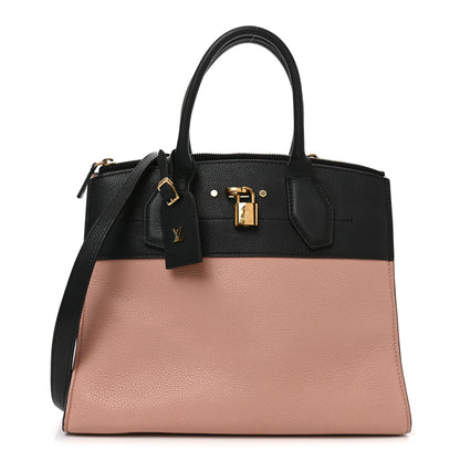 Louis Vuitton Taurillon City Steamer MM Magnolia Pink Black 1 of 9