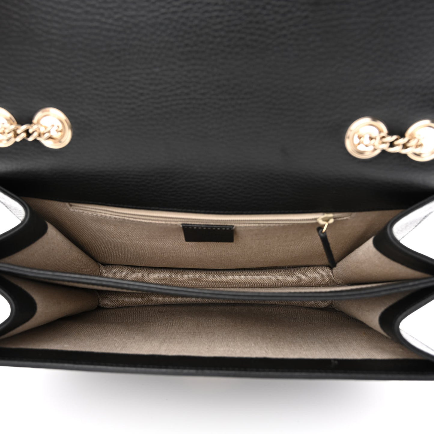 Dollar Calfskin Interlocking G Shoulder Bag Black