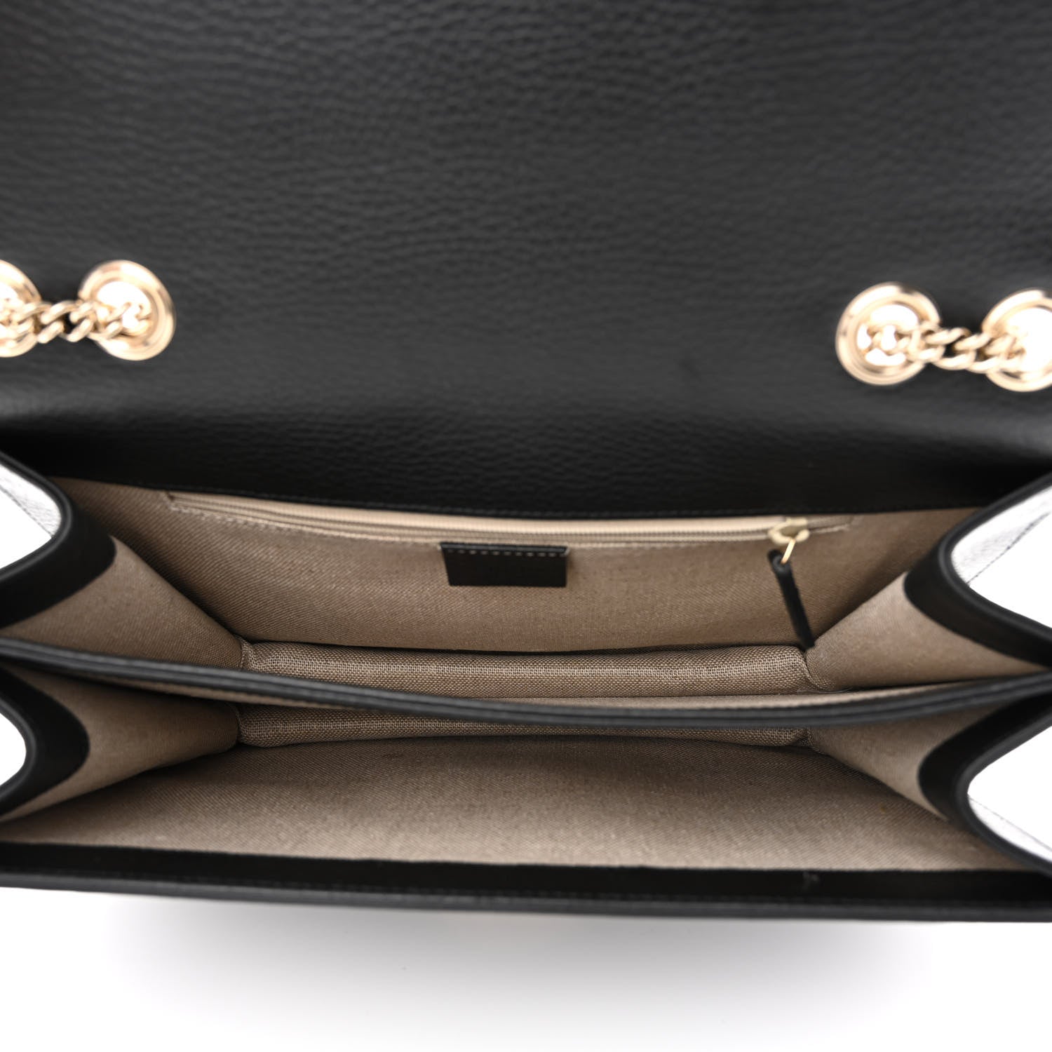 Gucci Dollar Calfskin Interlocking G Shoulder Bag Black 5 of 10