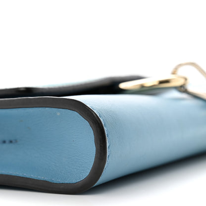Chloe Suede Calfskin Faye Wallet On Strap Vinyl Blue 8 of 13
