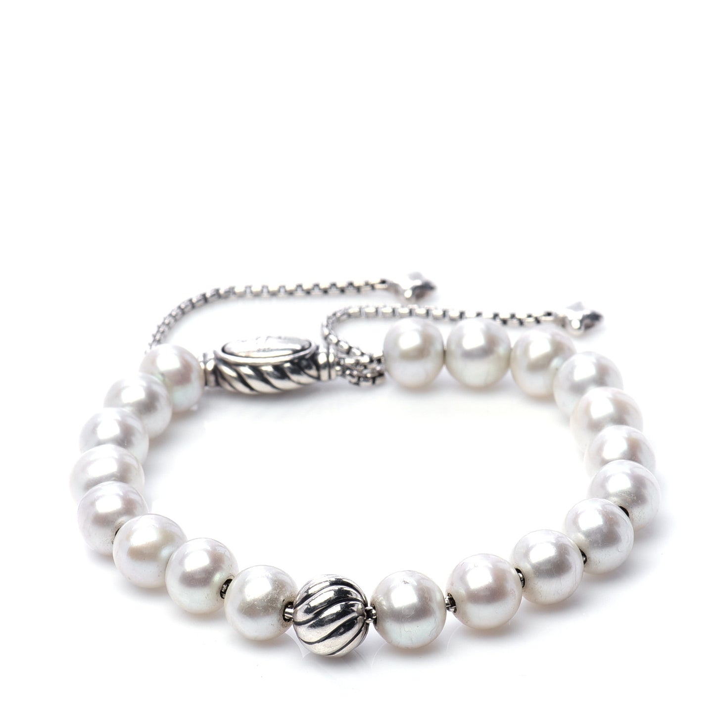 Sterling Silver Pearl 8mm Spiritual Bead Bracelet
