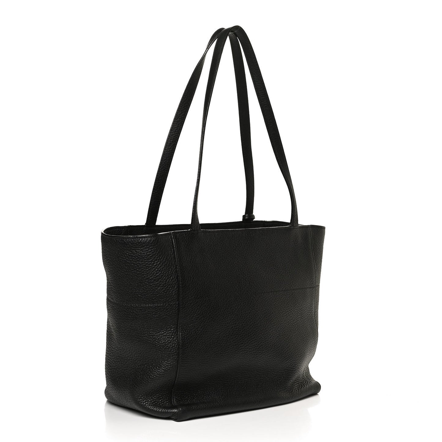 Vitello Phenix Shopping Tote Black