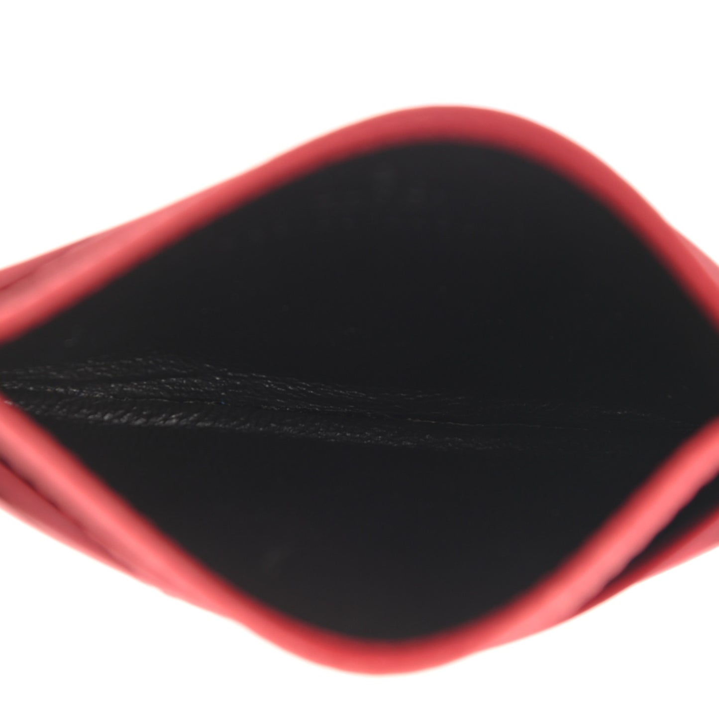 Calfskin Matelasse GG Marmont Card Holder Hibiscus Red