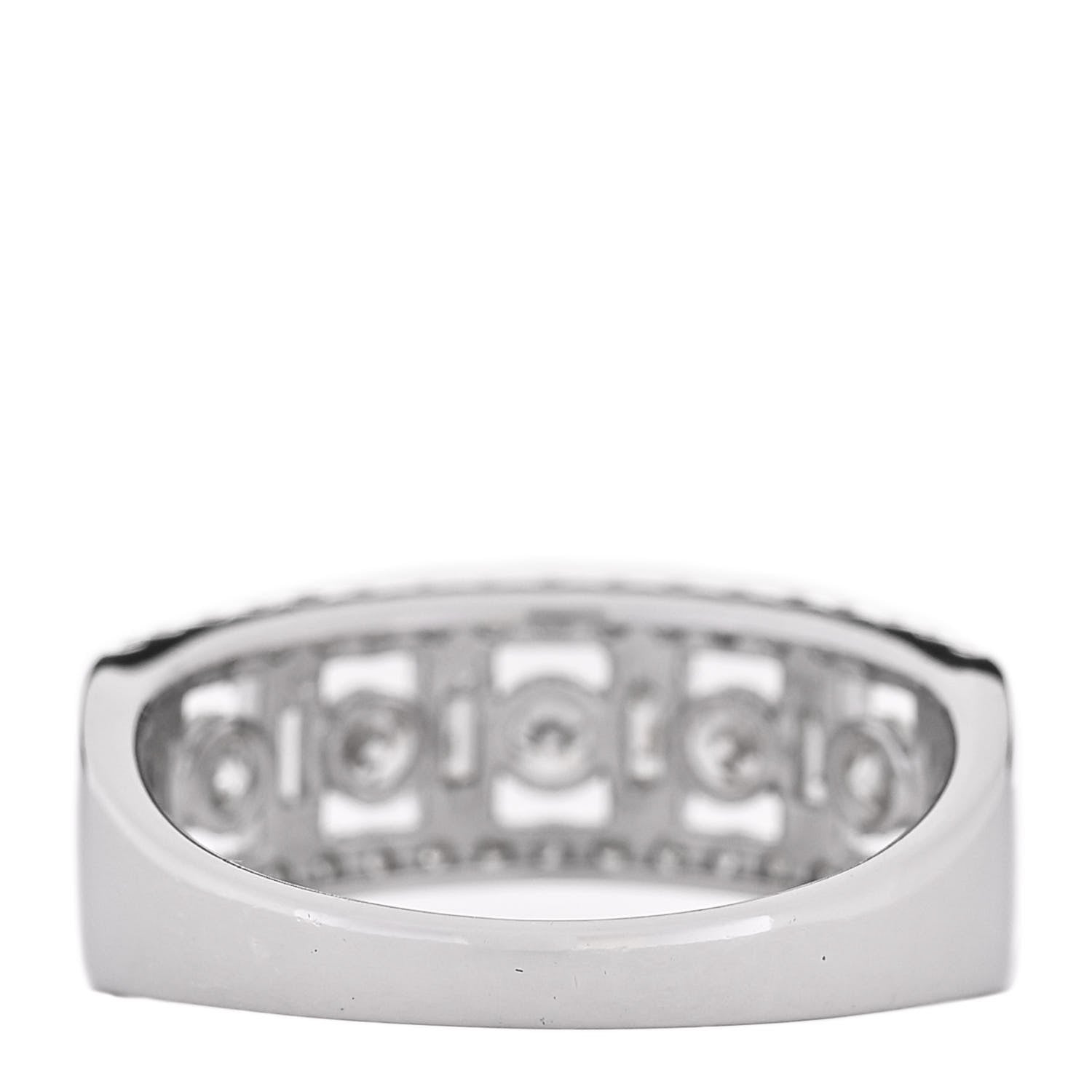 Parker & West by FASHIONPHILE Platinum Diamond 1.00ctw Openwork Band Ring 53 6.25 4 of 9