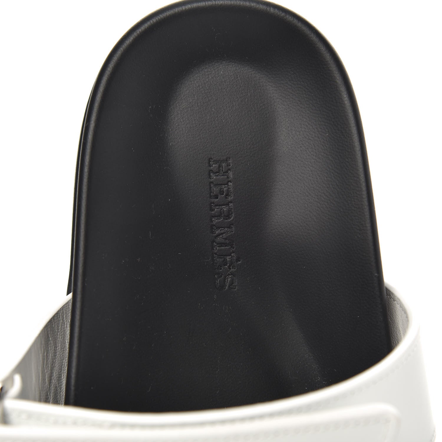 Hermes Calfskin Womens Chypre Sandals 37 White 6 of 9