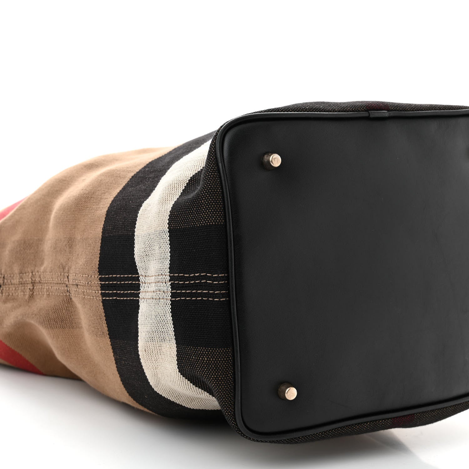 Burberry Canvas Mega Check Medium Ashby Hobo Black 11 of 13