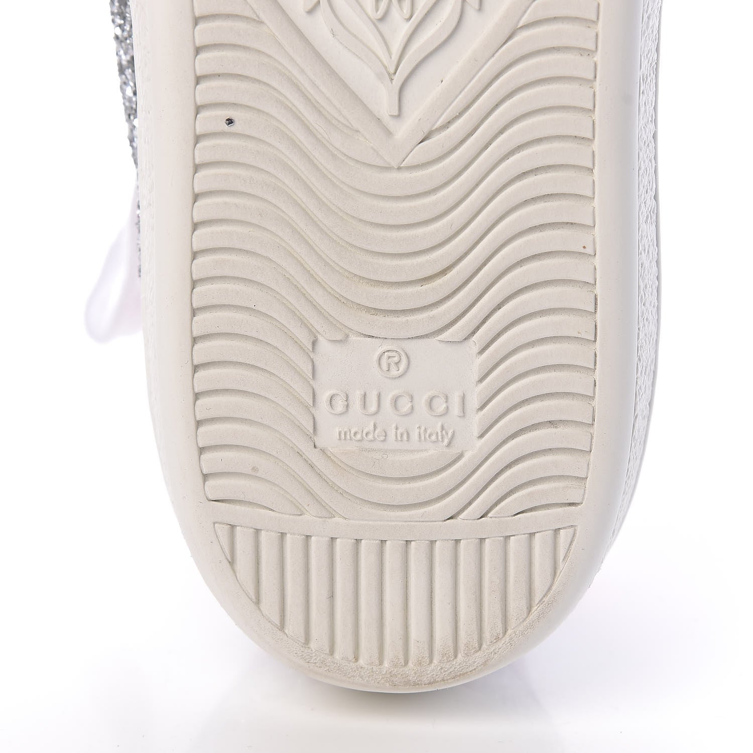 Gucci Glitter Web Womens Ace Sneakers 38.5 Silver 9 of 14