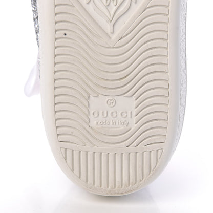 Gucci Glitter Web Womens Ace Sneakers 38.5 Silver 9 of 14