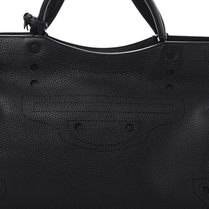 Balenciaga Veau Grana Perforated Blackout Hardware City Black 11 of 11