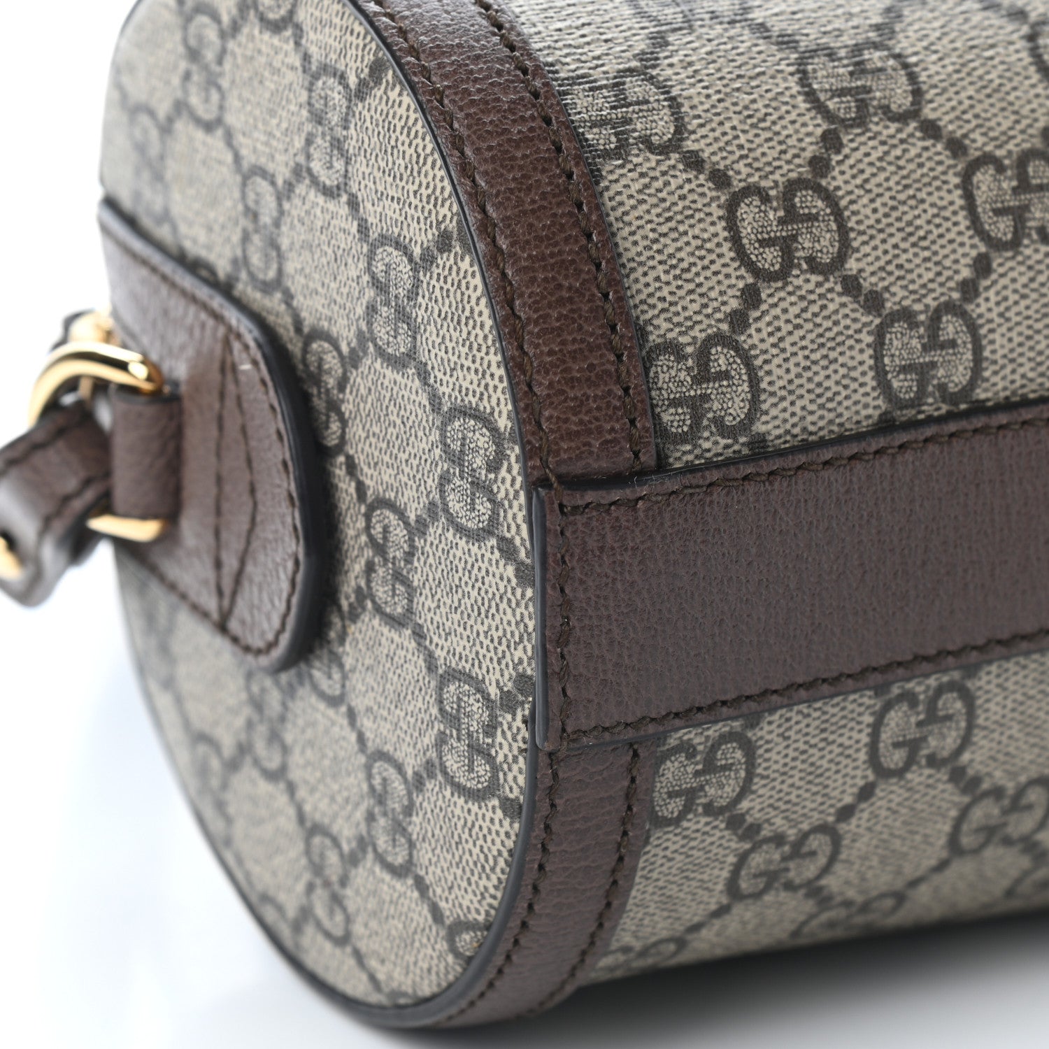 Gucci GG Supreme Monogram Web Small Ophidia Boston Bag Beige New Acero 8 of 9