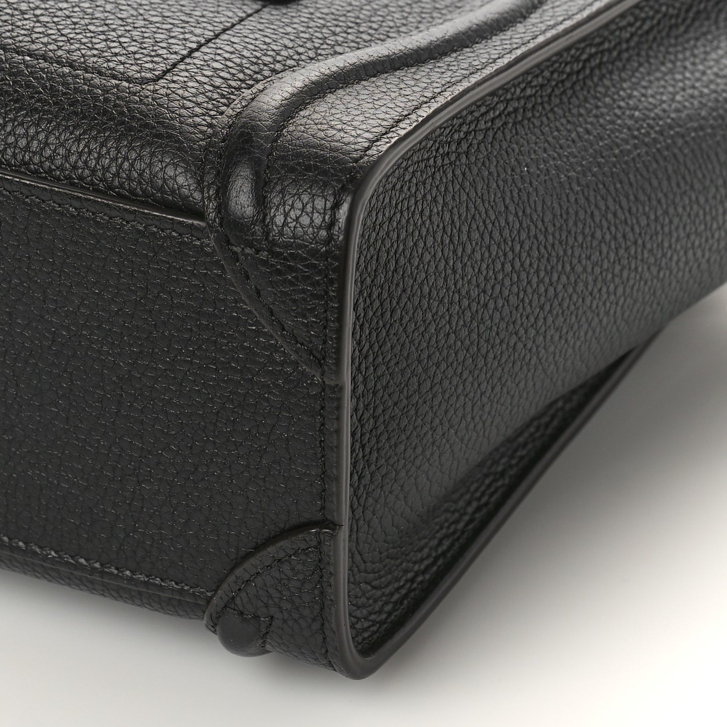 Drummed Calfskin Nano Luggage Black