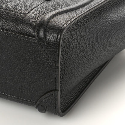 Celine Drummed Calfskin Nano Luggage Black 8 of 8