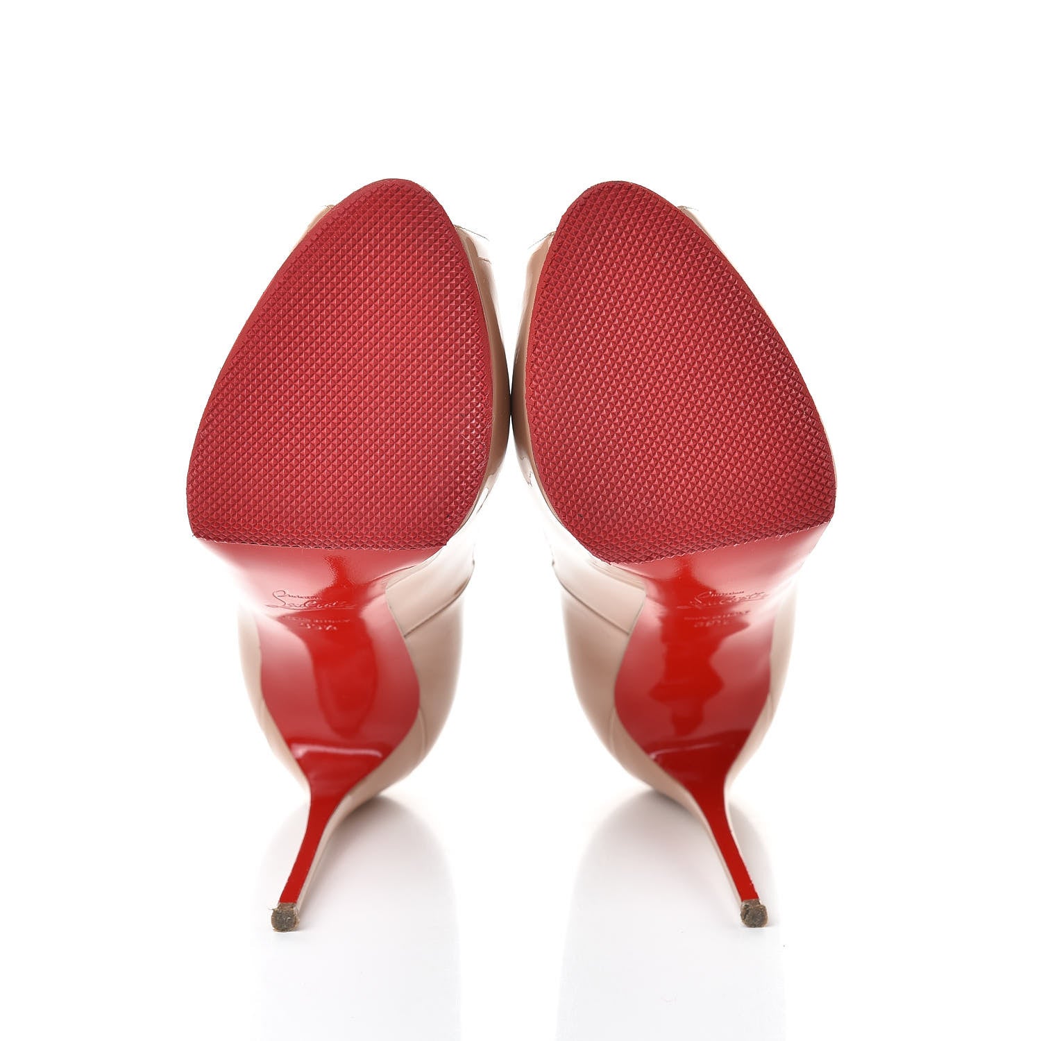 Christian Louboutin Patent New Very Prive 120 Pumps 39.5 Nude 7 of 11