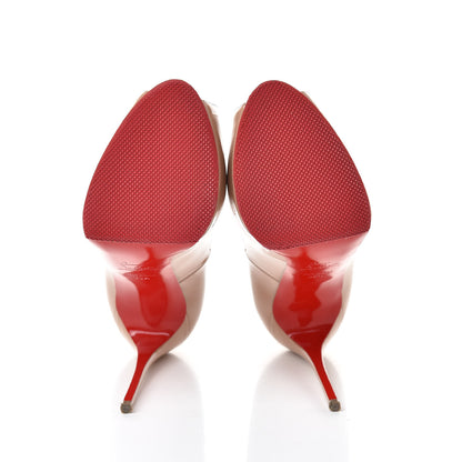 Christian Louboutin Patent New Very Prive 120 Pumps 39.5 Nude 7 of 11
