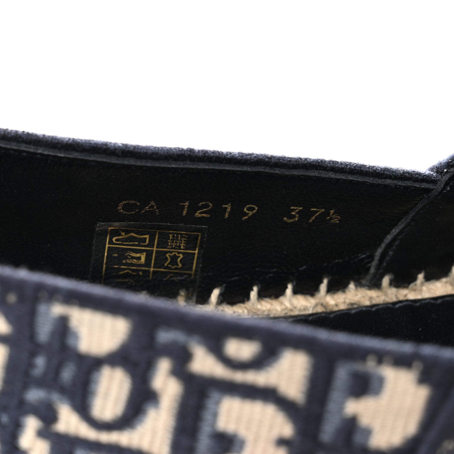 Christian Dior Oblique Embroidered Granville 15mm Espadrilles 37.5 Deep Blue 8 of 8