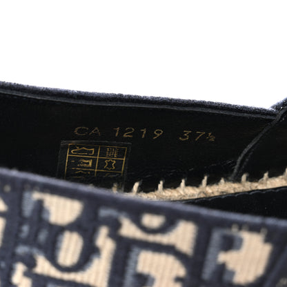 Christian Dior Oblique Embroidered Granville 15mm Espadrilles 37.5 Deep Blue 8 of 8