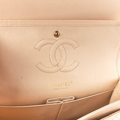 Chanel Caviar Quilted Medium Double Flap Beige 6 of 12