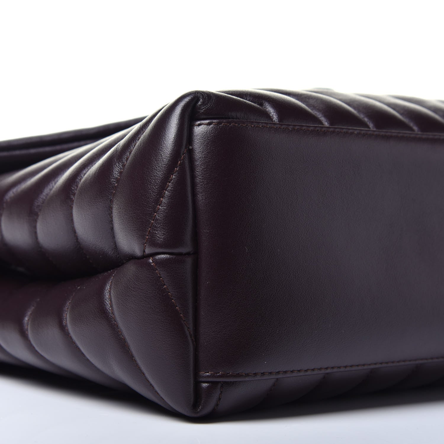 Saint Laurent Calfskin Y Quilted Monogram Medium Loulou Chain Satchel Amaranto 8 of 9