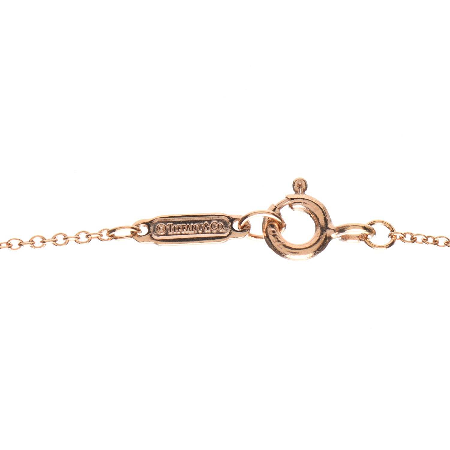 Tiffany 18K Rose Gold Diamond Heart Lock Pendant Necklace 4 of 6
