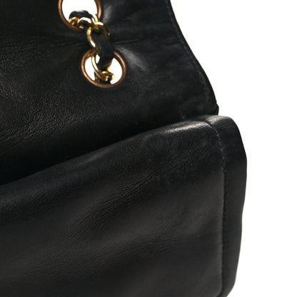 Chanel Lambskin Quilted Medium Double Flap Black 12 of 13