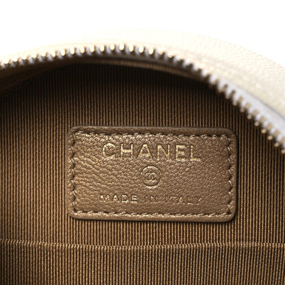 Chanel Lambskin Quilted Pearl Round Clutch With Chain White 6 of 11
