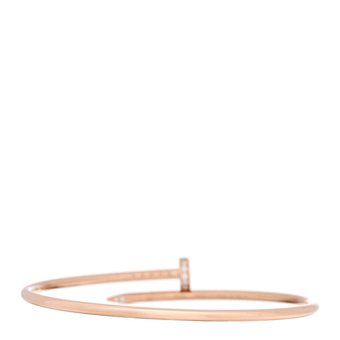 18K Pink Gold Diamond Small  Juste Un Clou Bracelet 17