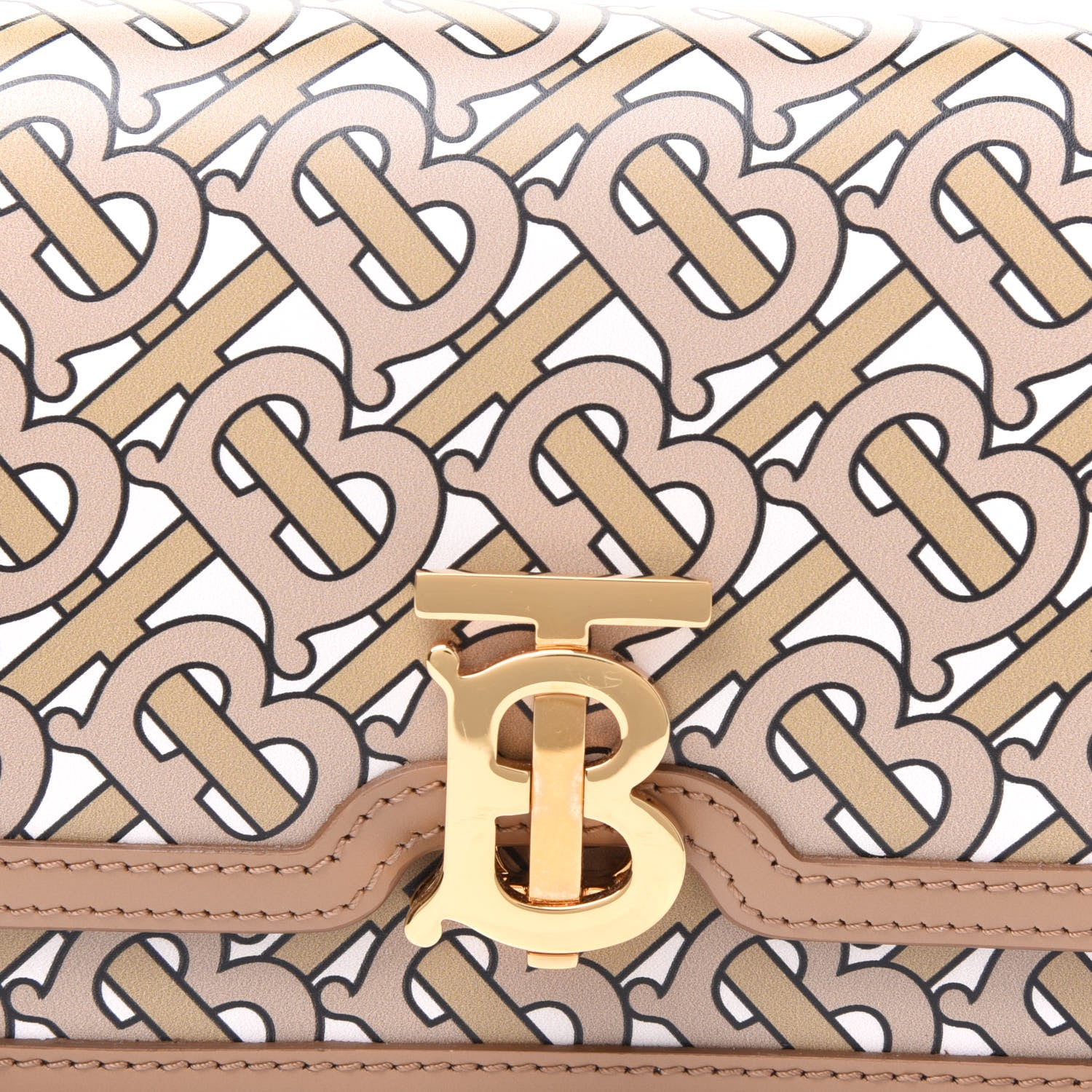 Burberry Calfskin Monogram Mini TB Bag Beige 8 of 8