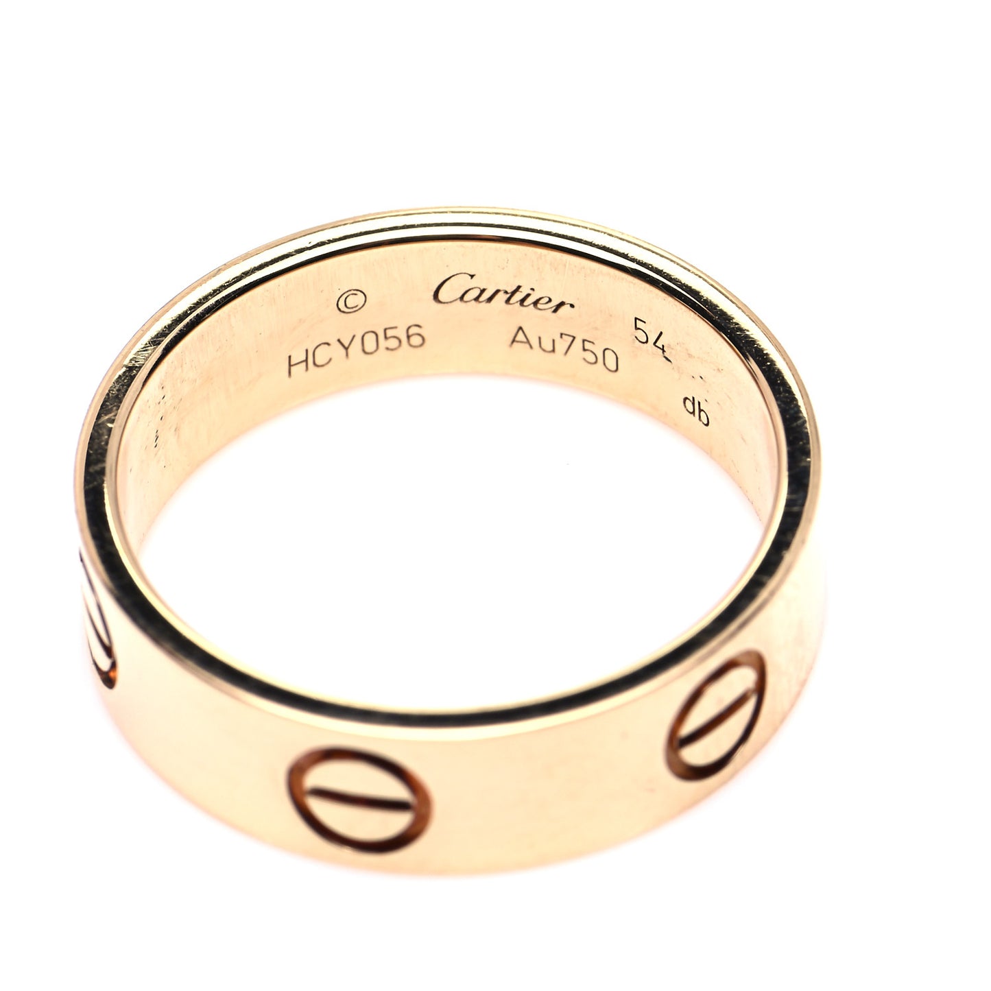 18K Yellow Gold 5.5mm LOVE Ring 54 6.75