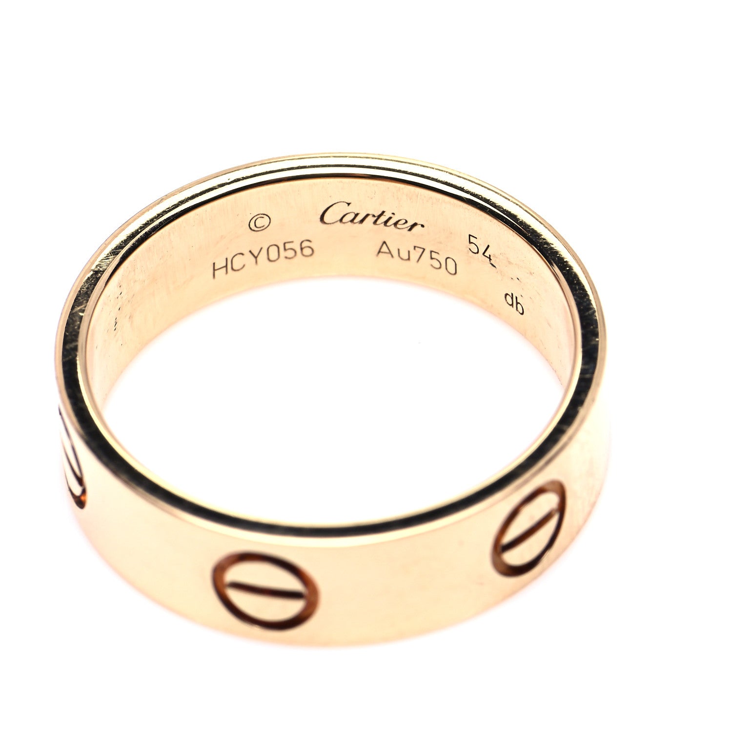 Cartier 18K Yellow Gold 5.5mm LOVE Ring 54 6.75 4 of 5