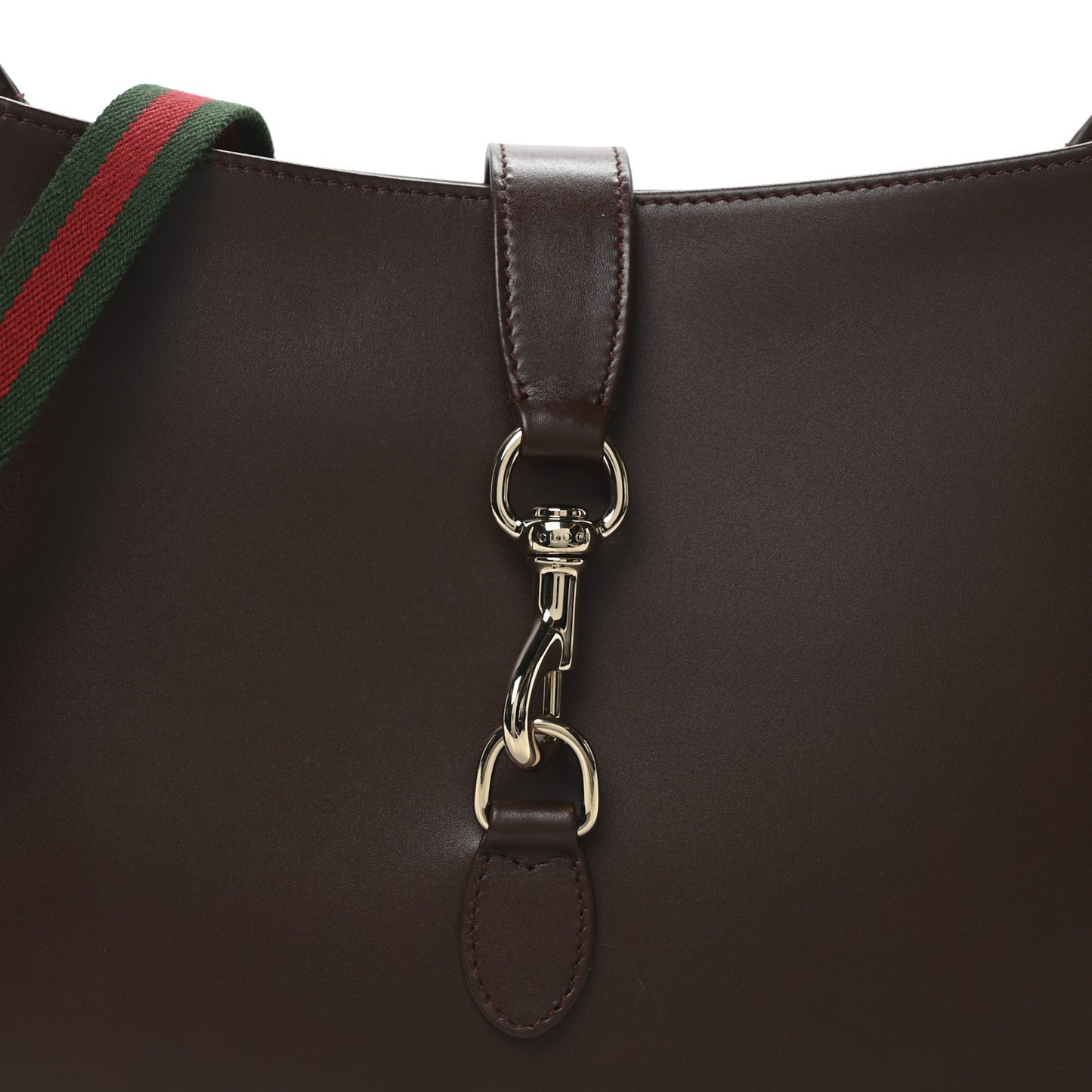Ancora Calfskin Large Jackie Shoulder Bag Sweet Chestnut