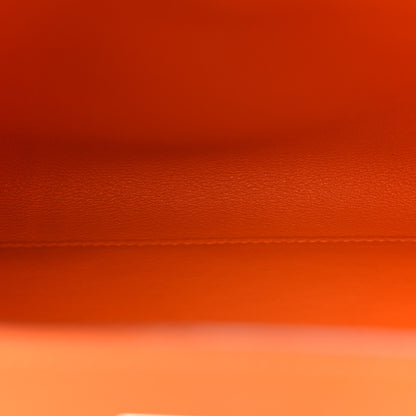 Hermes Evergrain Kelly Longue Clutch Pochette Orange 5 of 12
