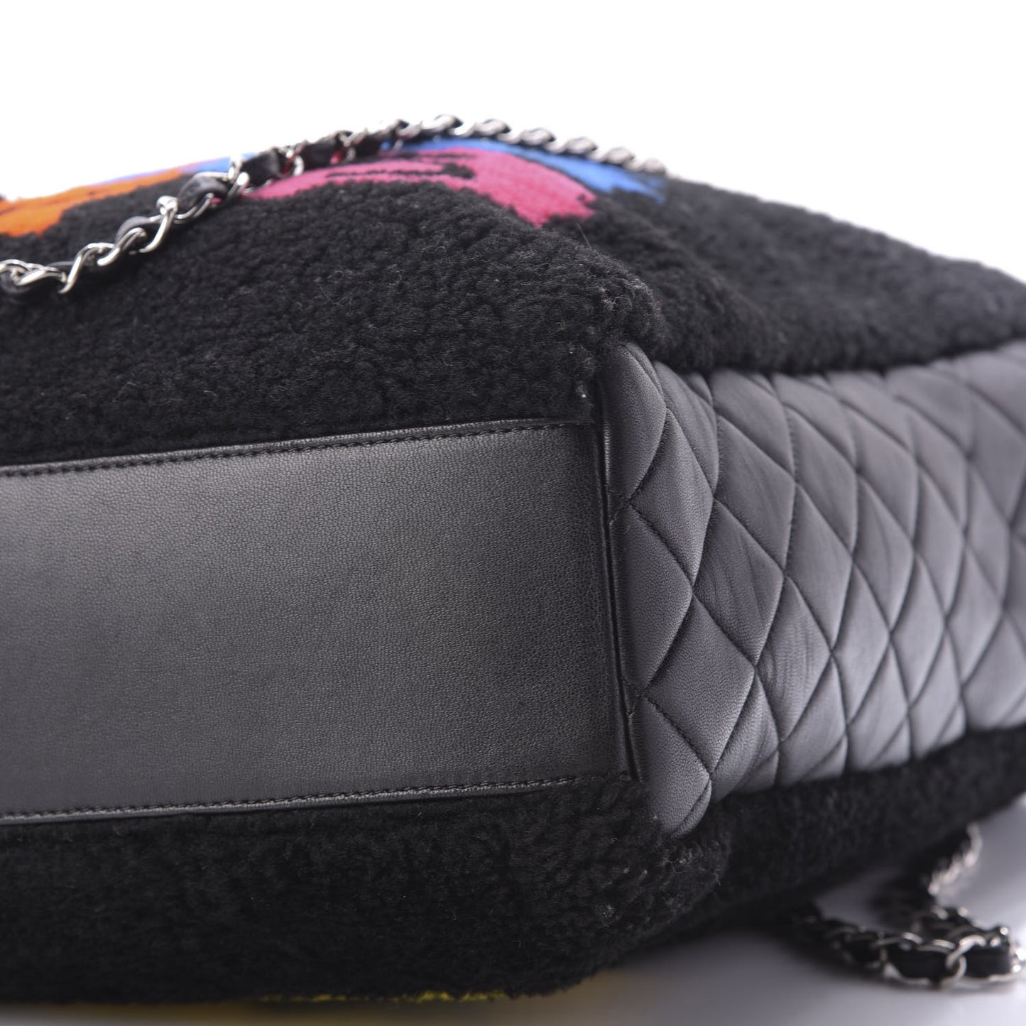 Shearling Lambskin 100% Tote Black