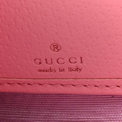 Gucci Textured Dollar Calfskin Berry Print GG Marmont Zip Around Wallet Pink Purple 6 of 8