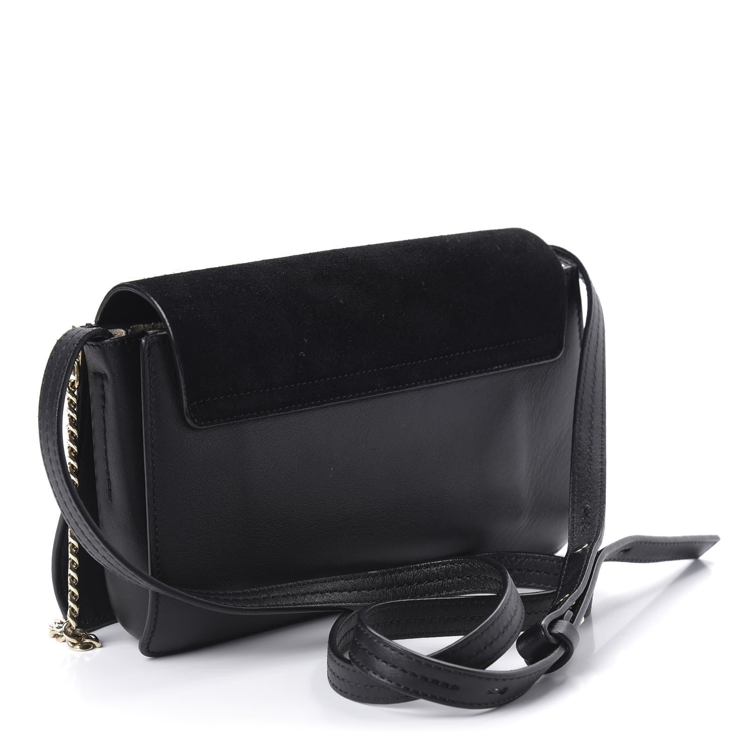 Chloe Suede Calfskin Small Faye Shoulder Bag Black 3 of 9
