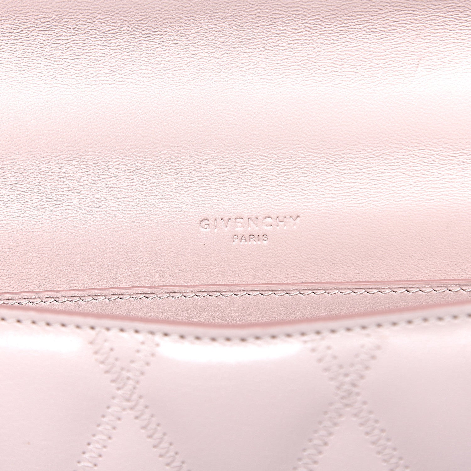 Givenchy Goatskin Quilted GV3 Strap Wallet Pale Pink 5 of 8