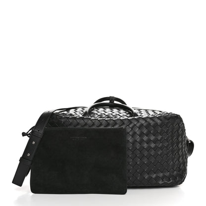 Bottega Veneta Nappa Intrecciato Travel Duffel Bag Black 2 of 12
