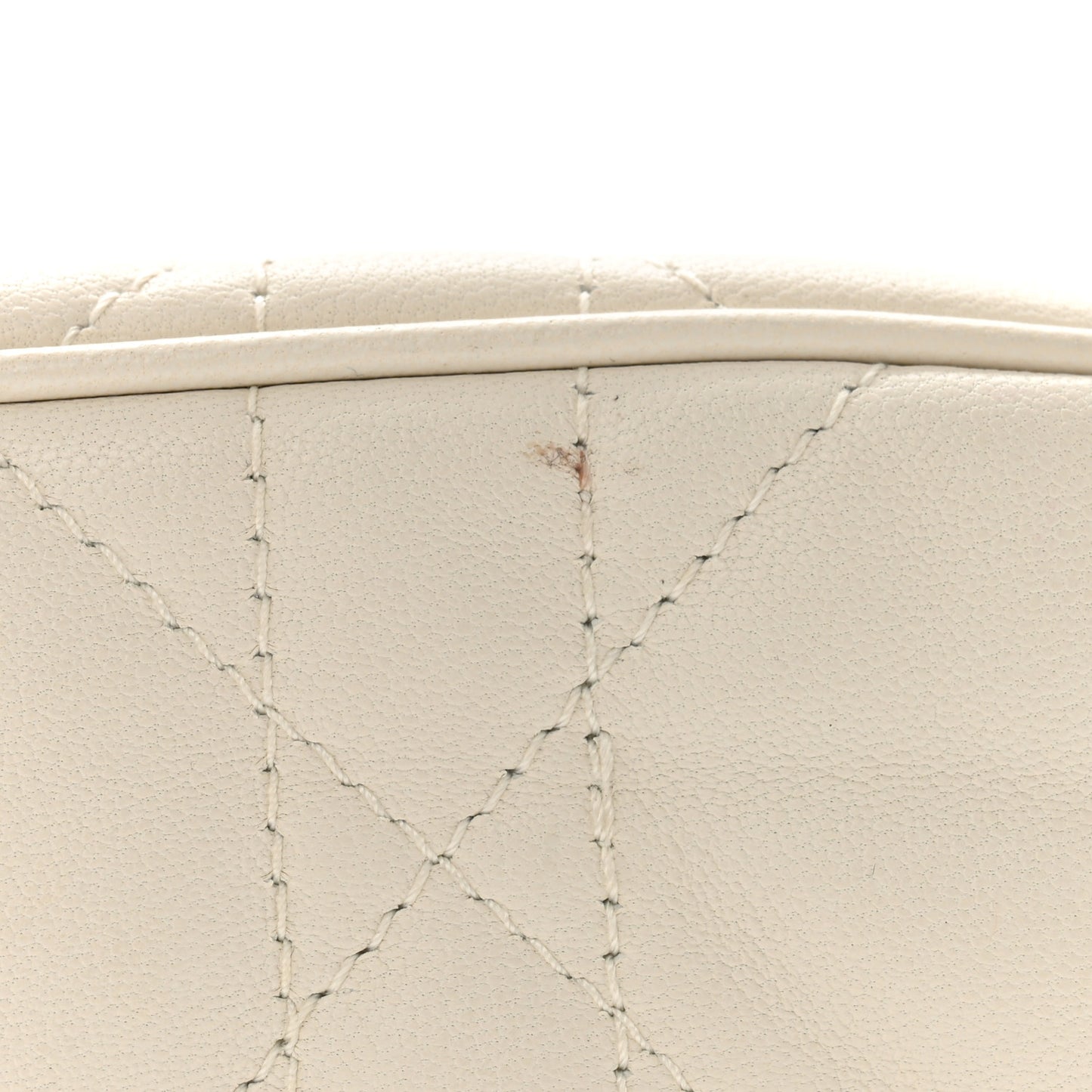 Lambskin Cannage CD Lounge Bag Latte