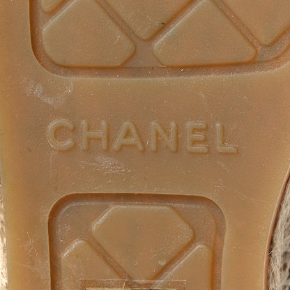 Chanel Lambskin CC Espadrilles 38 Grey Black 6 of 9