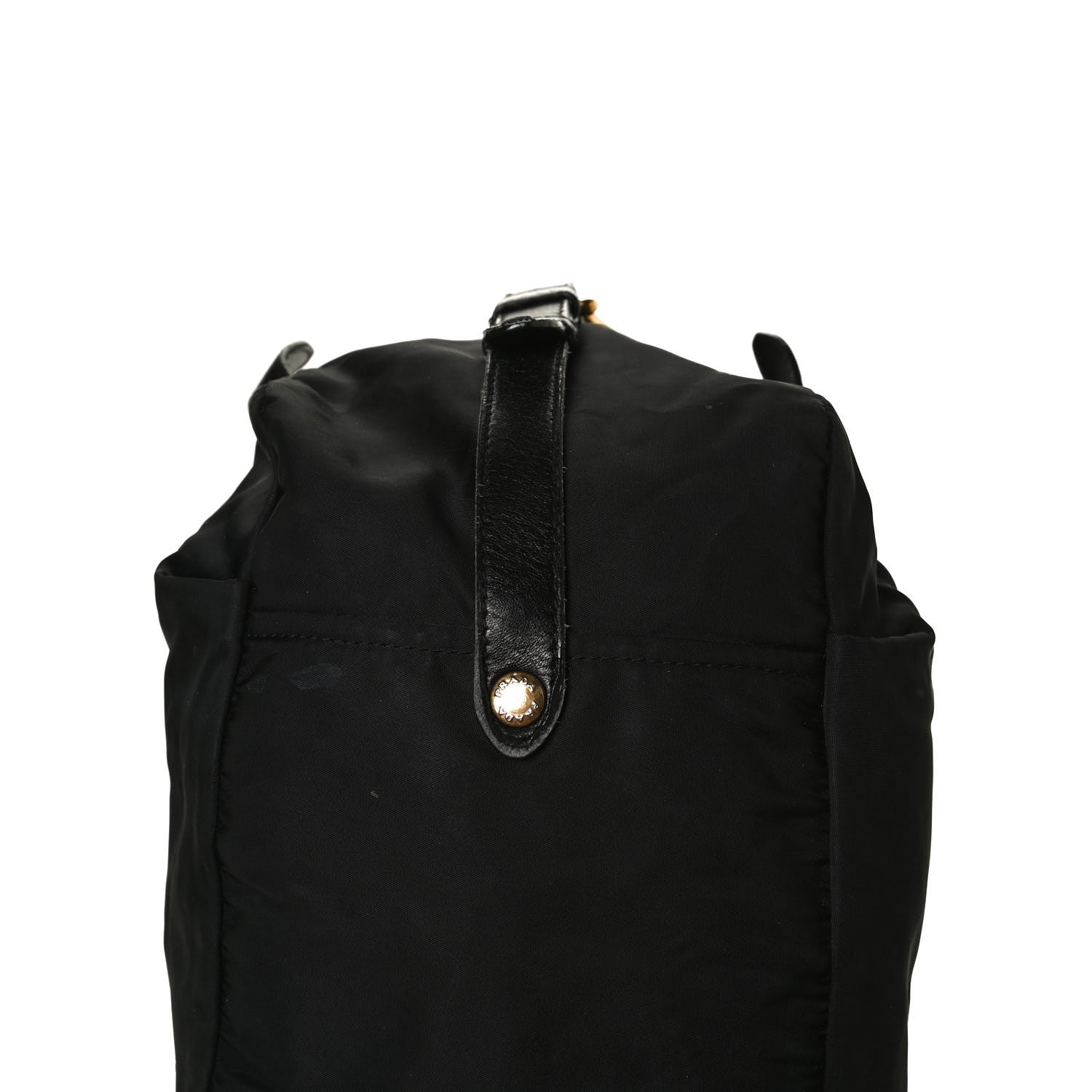 Prada Tessuto Nylon Jacquard Logo Aviator Satchel Black 12 of 17
