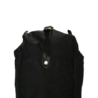 Prada Tessuto Nylon Jacquard Logo Aviator Satchel Black 12 of 17