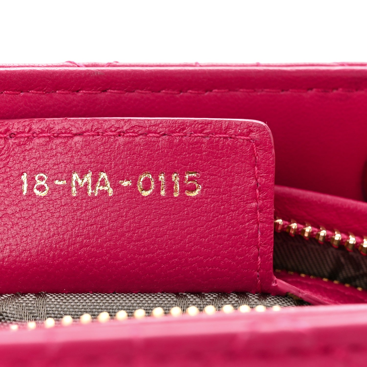 Christian Dior Lambskin Cannage Medium Lady Dior Fuchsia 7 of 11