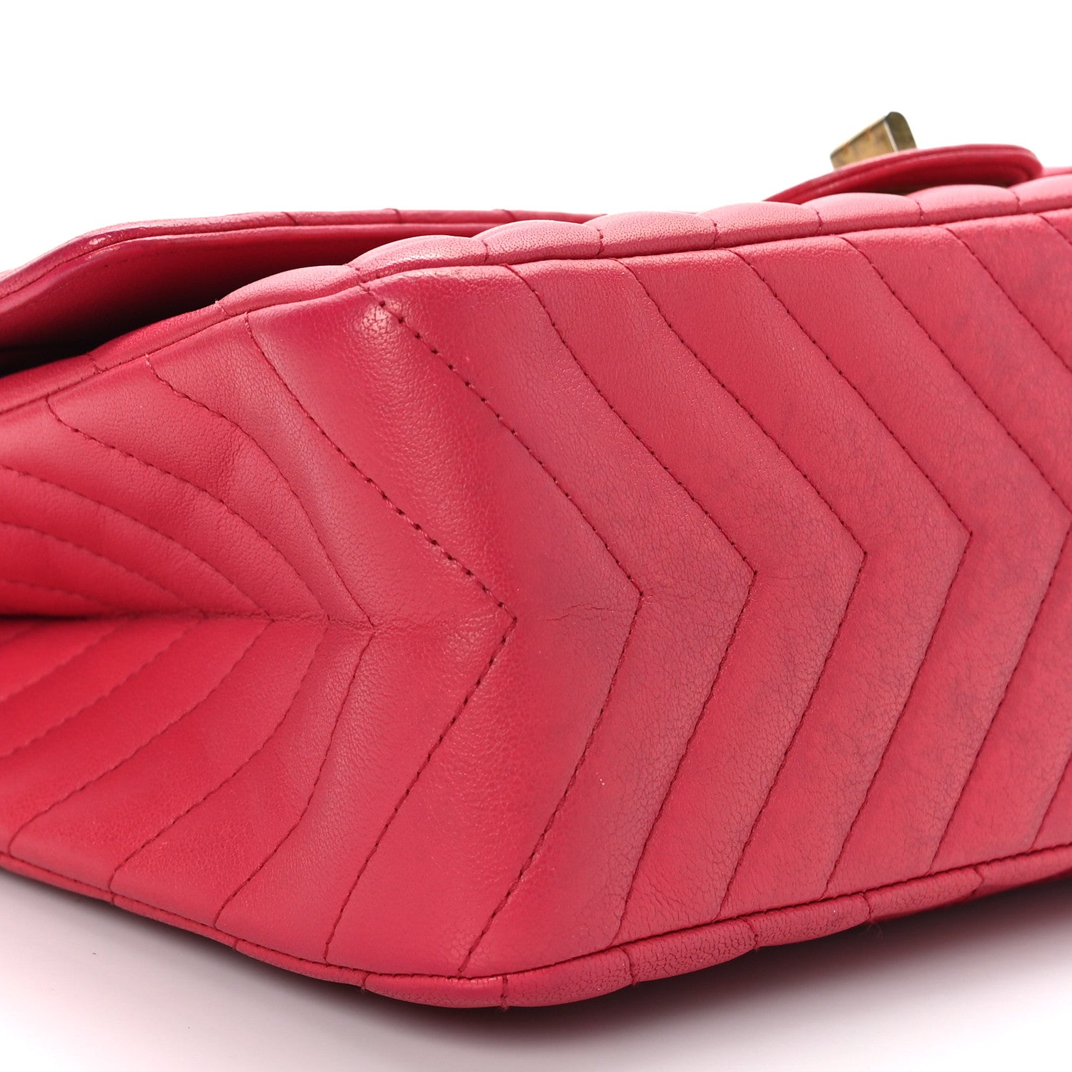 Chanel Sheepskin Chevron Quilted 2.55 Reissue 226 Flap Dark Pink 8 of 11