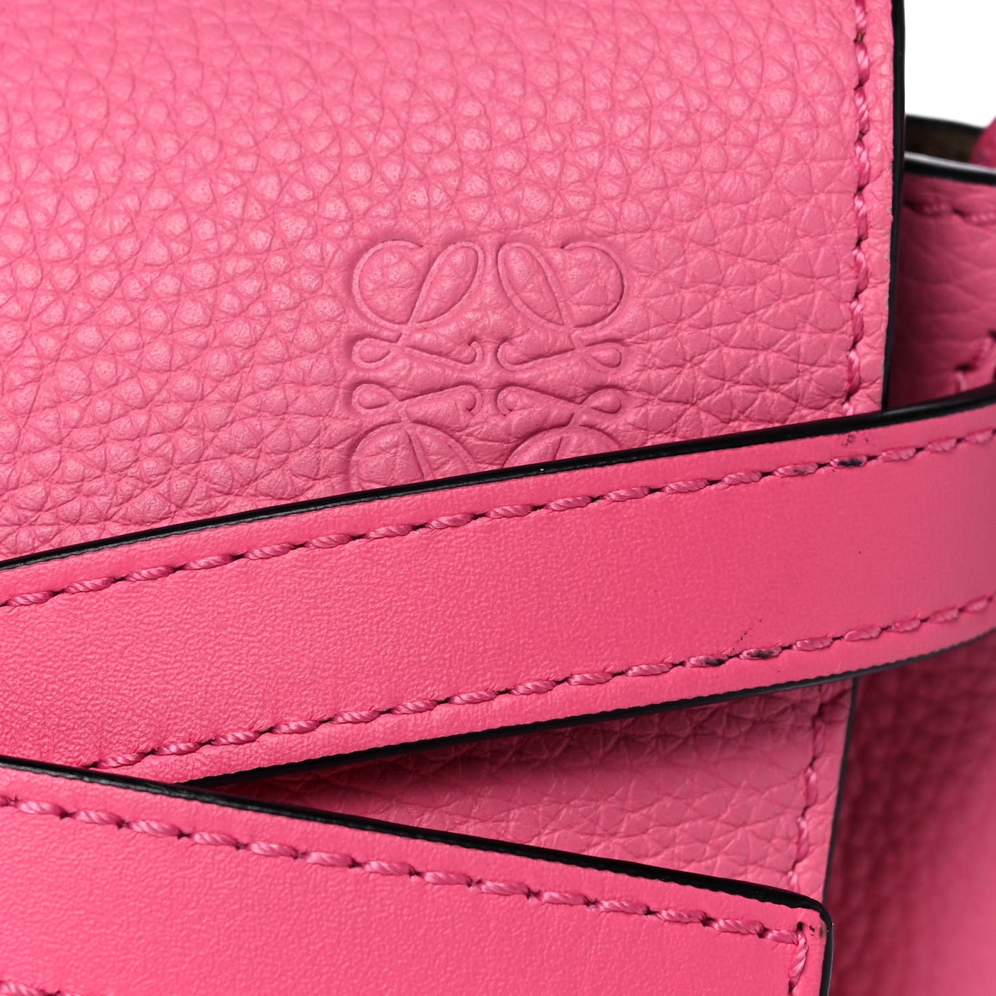 Grained Calfskin Mini Gate Crossbody Bag Wild Rose