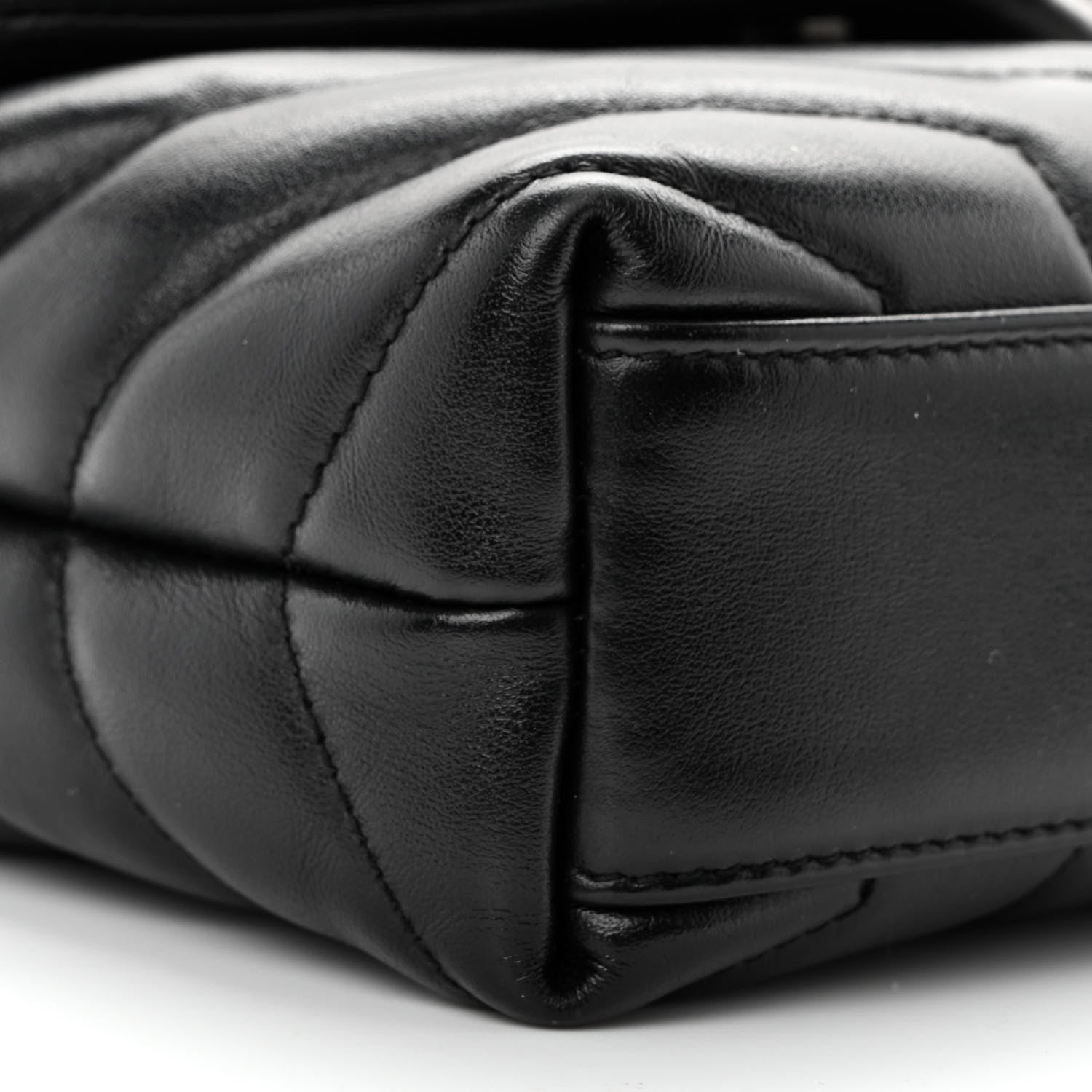 Saint Laurent Calfskin Y Quilted Monogram Toy Loulou Crossbody Bag Black 10 of 12