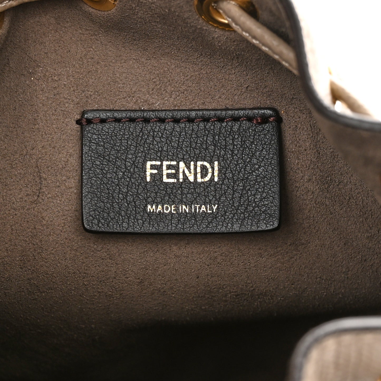 Vitello Cruise F is Fendi Mini Mon Tresor Bucket Bag Tortora